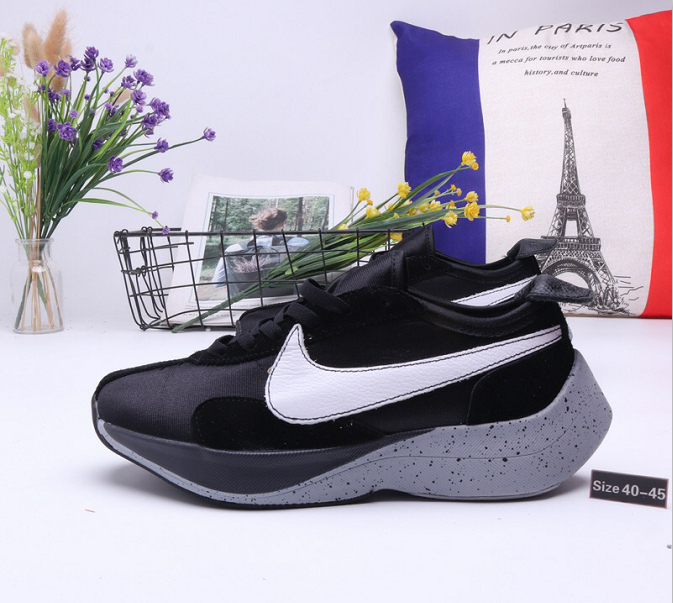 2020 Men Nike Moon Racer Black White Grey Running Shoes